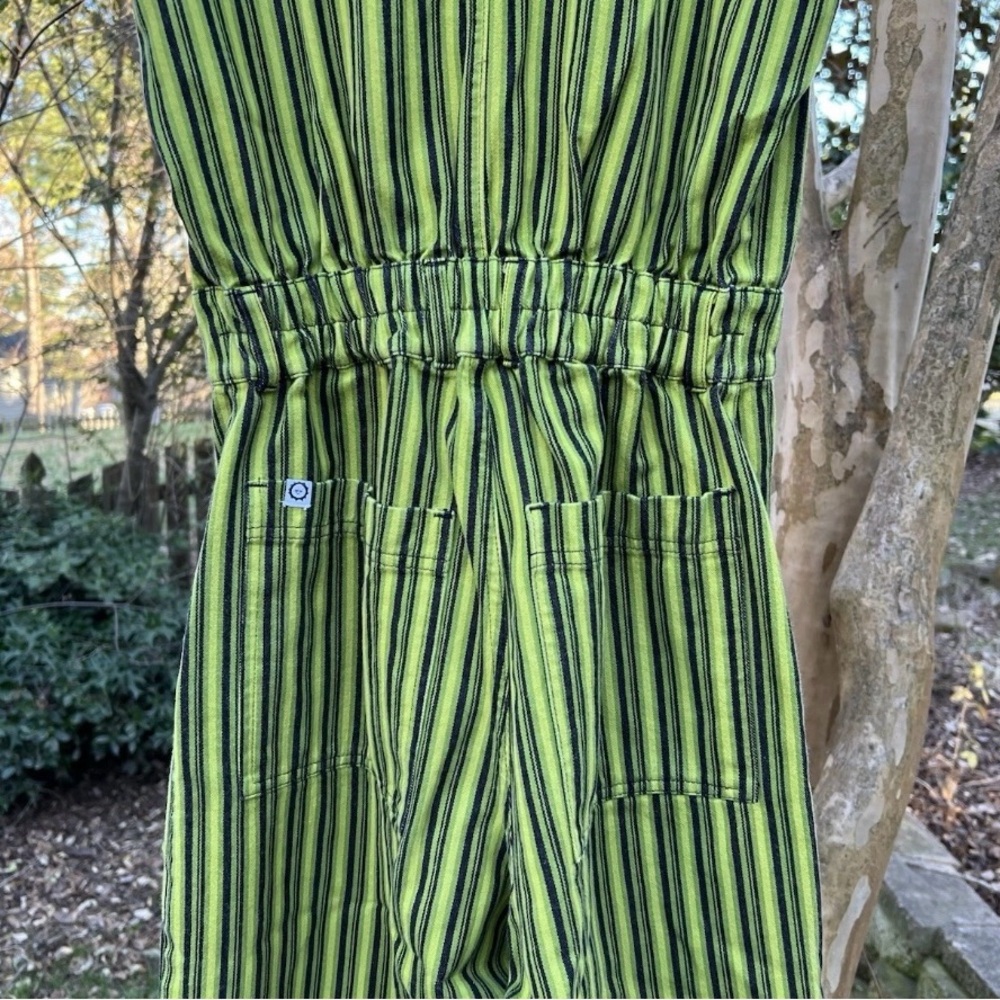 Big Bud Press Frontier Green Stripe Short Sleeve Jumpsuit Size S - Picture 7 of 7